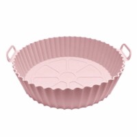Department Store 1/2pcs Air Fryer Silicone Air Fryer Basket Food Safe Accessories (Pink)