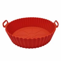 Department Store 1/2pcs Air Fryer Silicone Air Fryer Basket Food Safe Accessories (Red)