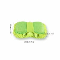 Department Store 1pc Car Wash Mitt Chenille Microfiber Sponge; Absorbent Waffle Drying Towel