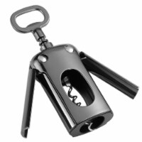 Department Store 1pc Wing Corkscrew; Multifunctional Wine And Beer Openers Bottles (Black)