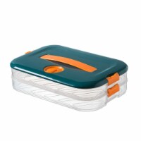 Department Store 1pc Refrigerator Dumpling Storage Box; Frozen Household Large (Two-layer)