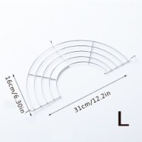 Department Store 1pc; 304 Semi-circular Oil Draining Rack Frying Rack Kitchen Rack (Silver-L)
