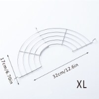 Department Store 1pc 304 Semi-circular Oil Draining Rack Frying Rack Kitchen Rack (Silver-XL)