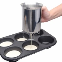 Department Store 1pc Handheld Stainless Steel Batter Separator; Cupcake Batter Funnel