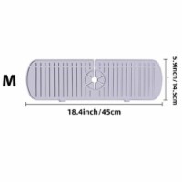 Department Store 1pcSilicone Sink Faucet Mat Kitchen Bathroom Farmhouse (Light Grey - Medium)