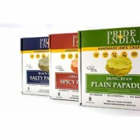 Assorted Papadum Lentil Crisps - Plain, Salty & Spicy - Pack of 6 (2 Boxes per Flavor)