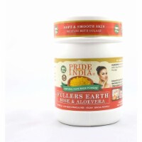 Fuller's Earth Indian Clay Face Mask Powder w/Rose & Aloevera, Half Pound Jar, 100% Natural
