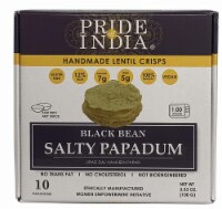 Salty Black Bean Namkeen Papadum Lentil Crisp - 10 count (3.53oz - 100gm)