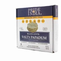 Salty Black Bean Namkeen Papadum Lentil Crisp - Pack of 6 - 8 count Box 6 * 100gm oz