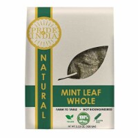 Pride of India Mint Leaf Whole 3.53 oz. Resealable Pouch Pack