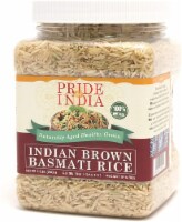Pride Of India - Extra Long Brown Basmati Rice - Naturally Aged Healthy Grain - 24 oz