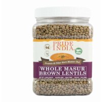 Indian Whole Brown Crimson Masur Lentils - Protein & Fiber Rich Masoor Whole - 24 oz