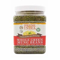 Pride Of India - Indian Whole Green Mung Gram - Protein & Fiber Rich Moong Whole - 24 oz