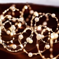 2/5/10m Pearl Wire Copper String Light for Home Wedding Party Mariage Decoration (White - 5m)