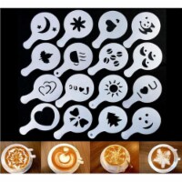 Coffee Pattern Stencils Plastic Barista Cappuccino Decorating Tool Barware Decorative Tool