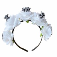 Rose Flower Headbands Fashion for Women Girls (White)