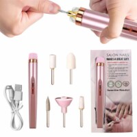 Electric Nail Drill Manicure Machine With Light Art Pen Tools For Gel Removing