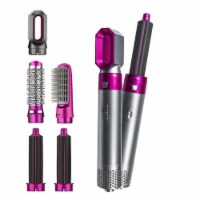 5 In 1 Hot Air Comb Aluminum Alloy Hair Straightener Creative Multifunctional - (Rose Red)
