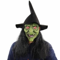 Adult Horror Mask - Latex Headgear Scary Witch Mask - Easter Night Fangs Witch Wig Mask