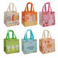 Easter Gift Bags - Bunny Easter Non-Woven Tote Bags With Handles For Holiday Party Supplies