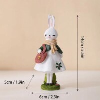 Cute Resin Rabbit 14CM Table Ornament - Standing Rabbit | Bunny Decorations Ornament