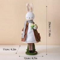 Cute Resin Rabbit 14CM Table Ornament - Standing Rabbit | Bunny Decorations Ornament