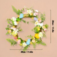 DIY Rattan Wreath - Glowing and Colorful Eggs - Happy Easter Party Decoration For Home