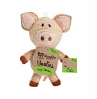 Woolies Dog Toy | Squeaky Plush Toy | Made with Double Stitched Wool | Mini Pig, Pink