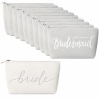 Women's Bride & Bridal Party Leather Makeup Bags for Bachelorette, Weddings & Bridal Showers