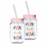 Women's Plastic Mason Jars for Bachelorette Parties, Weddings, and Bridal Showers