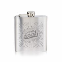 True Stainless Steel Flask Liquid Courage - 1 pack