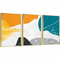 Framed Canvas Wall Paintings-Abstract Multi Colors Canvas Print Paintings-Prints for Décor