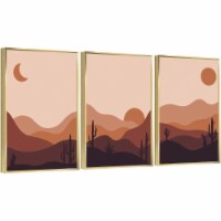 Framed Canvas Wall Paintings-Bohemian Mid Century Modern Wall Art 2-Prints for Décor