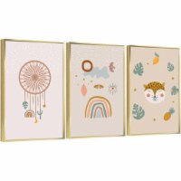 Framed Canvas Wall Paintings - Boho Style - Aesthetic Prints for Living Room Bedroom Office