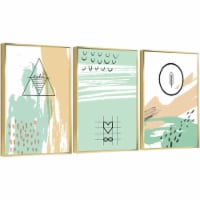 Framed Canvas Wall Paintings - Calm and Warm Colors - Aesthetic Prints for Interior Décor