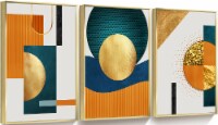 Framed Canvas Wall Paintings-Colorful Geometric Abstract Art-Aesthetic Prints for Décor