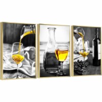 Framed Canvas Wall Paintings-Elegant Wine Glass Canvas-Aesthetic Prints for Interior Décor
