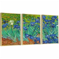 Framed Canvas Wall Paintings-Irises Vincent Van Gogh Canvas Painting-Prints for Décor