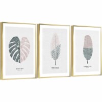 Framed Canvas Wall Paintings - Leafs - Aesthetic Prints for Living Room Bedroom Office