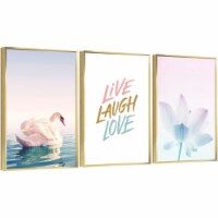 Framed Canvas Wall Paintings-Live Laugh Love Wall Décor-Aesthetic Prints for Interior Décor
