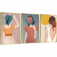 Framed Canvas Wall Paintings - Modern Art Women Poster - Aesthetic Prints for Interior Décor