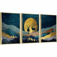 Framed Canvas Wall Paintings - Reindeer Mountain - Aesthetic Prints for Interior Décor