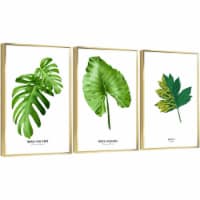 Framed Canvas Wall Paintings - Tropical Green Leaves - Aesthetic Prints for Interior Décor