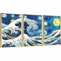 Framed Canvas Wall Paintings - Ukiyo-e - Aesthetic Prints for Living Room Bedroom Office