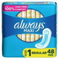 Women's Maxi Daytime Pads without Wings Regular Unscented; 48 Ct Size 1