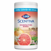 Scentiva Wipes; Bleach Free Cleaning Wipes; Tahitian Grapefruit Splash; 75 Count