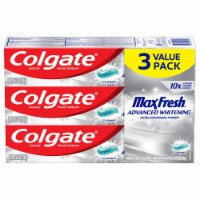 Max Fresh Advanced Whitening Toothpaste; Clean Mint; 3 Pack; 6.3 oz Tubes