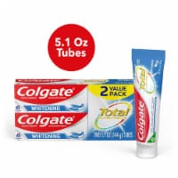 Total Teeth Whitening Toothpaste Gel; Mint Toothpaste; 5.1 oz Tube; 2 Pack