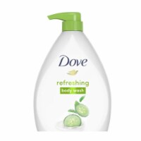 Refreshing Liquid Body Wash with Pump Cucumber & Green Tea Cleanser; 34 oz