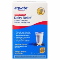 Dairy Relief Chewable Tablet Dietary Supplement; Vanilla Flavor; 120 Count